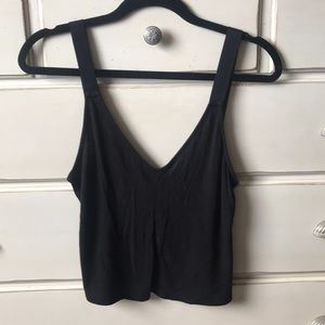 Silence & Noise black ribbed crop top